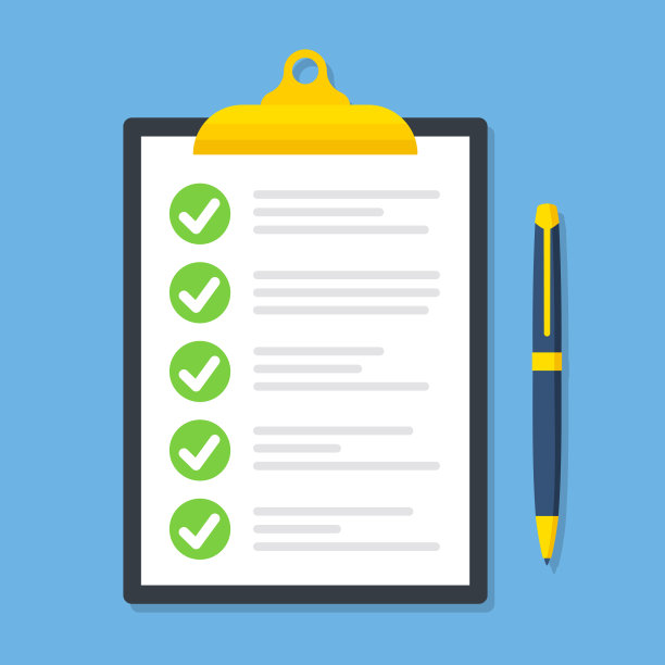 带有扁平样式的检查表的剪贴板-斯托克向量。图片下载