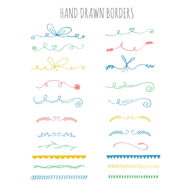 手绘边界的集合图片下载