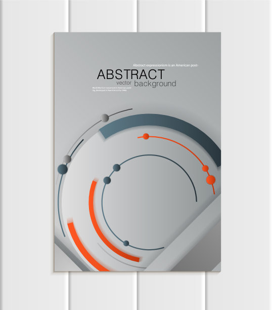 矢量灰色宣传册A5或A4格式材料设计元素企业风格图片下载