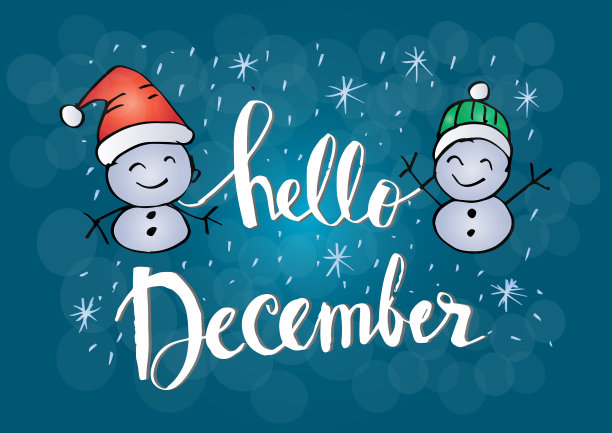你好雪人十二月字母图片下载