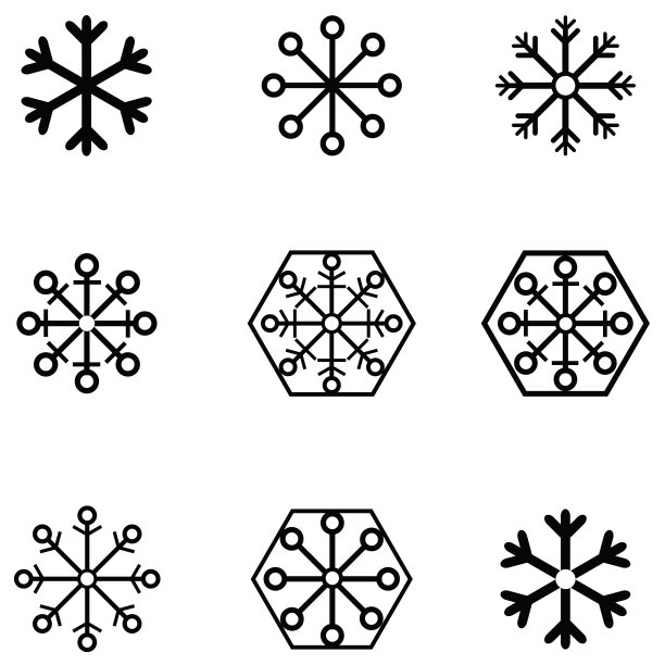雪花图标合集图片下载