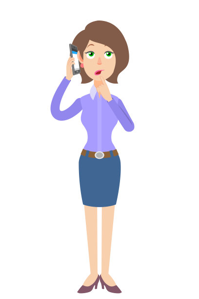 女商人一边讲手机一边把手指放在嘴唇上图片下载
