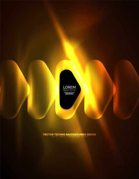 发光的镜头光晕，明亮的彩色技术背景图片下载