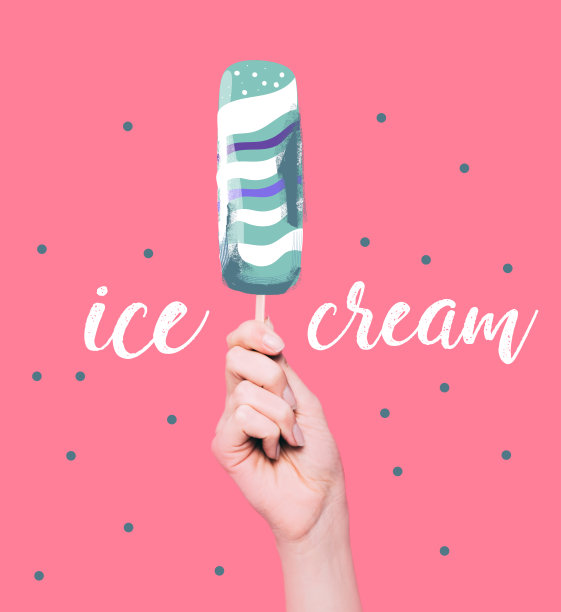 手捧冰淇淋图片下载