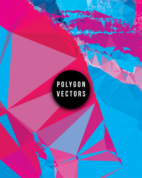 彩色抽象背景多边形矢量图片下载