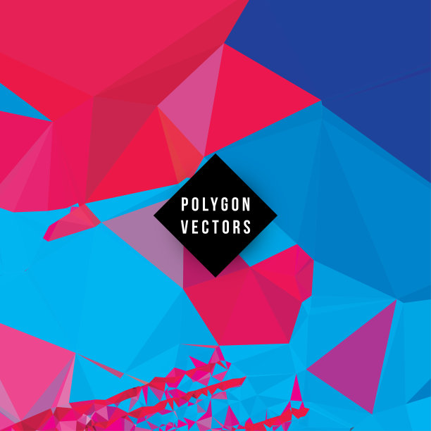 彩色抽象背景多边形矢量图片下载