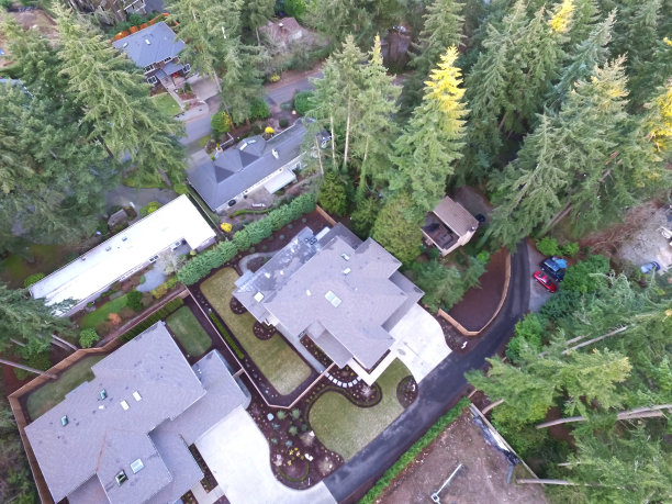 新建筑房屋鸟瞰图图片下载