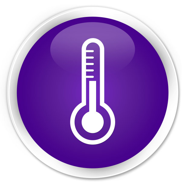 温度计图标premium紫色圆形按钮图片下载
