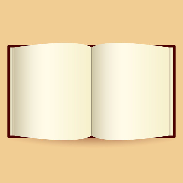 打开书孤立的白色照片逼真的矢量插图图片下载