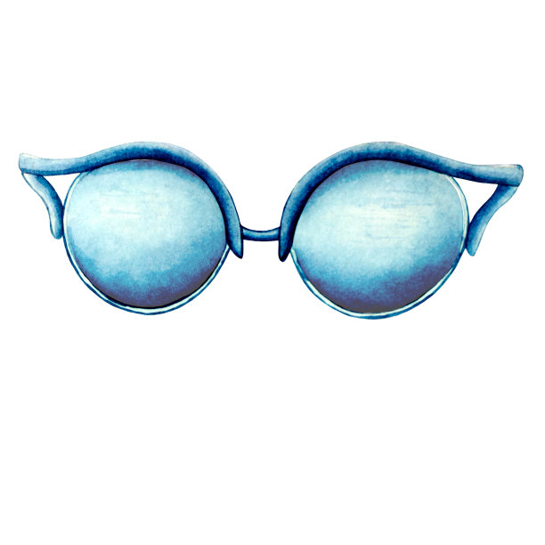 男性和女性眼镜的形状素材图片