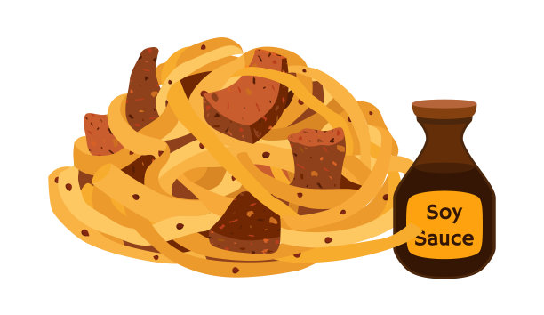 中国面条，拉面，亚洲面条。卡通平的风格。向量图片下载