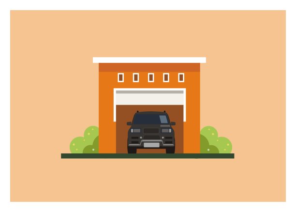 平顶车库图片下载