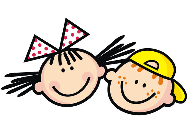 快乐的孩子们，女孩和男孩图片下载