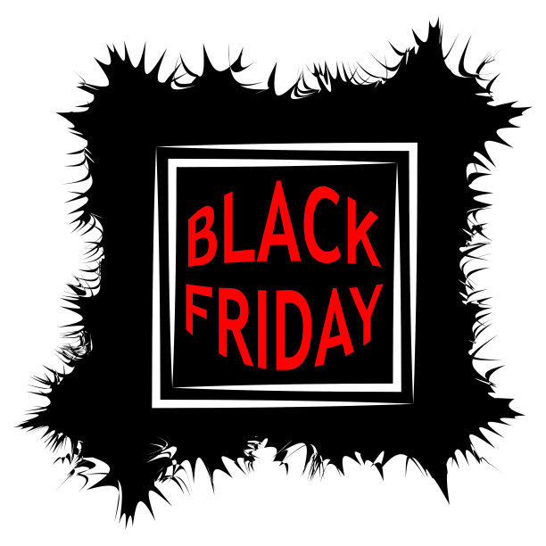 黑色星期五促销海报促销。矢量框架形式的裂缝涂鸦涂鸦，波普艺术风格的演讲泡泡图片下载