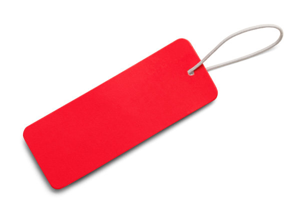 长的红色标签图片下载