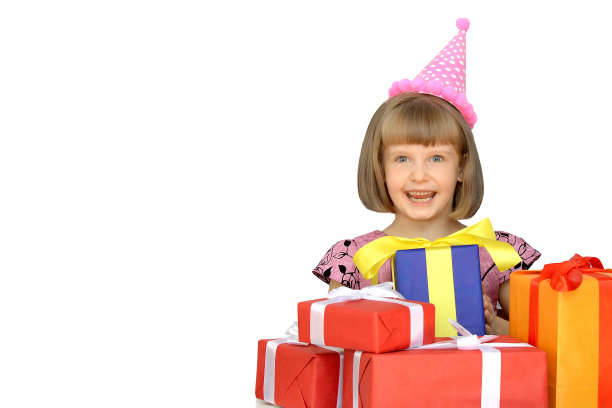 孩子快乐，孩子生日收到礼物图片下载