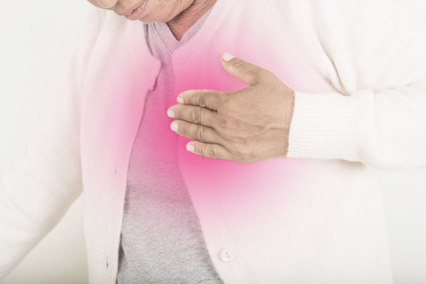 老年妇女的胸痛图片下载