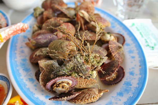 炒扇贝上碟图片下载