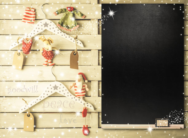 圣诞促销空白黑板。图片下载