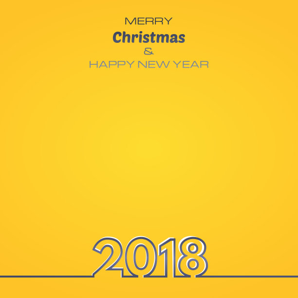 黄色新年2018背景。图片下载