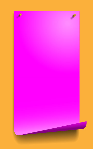 逼真的海报在墙上的大头针文字垂直动作捕捉图片下载