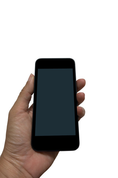 手持智能手机屏幕白色图片下载