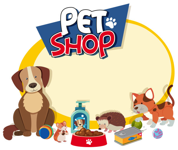 边框模板与可爱的宠物图片下载