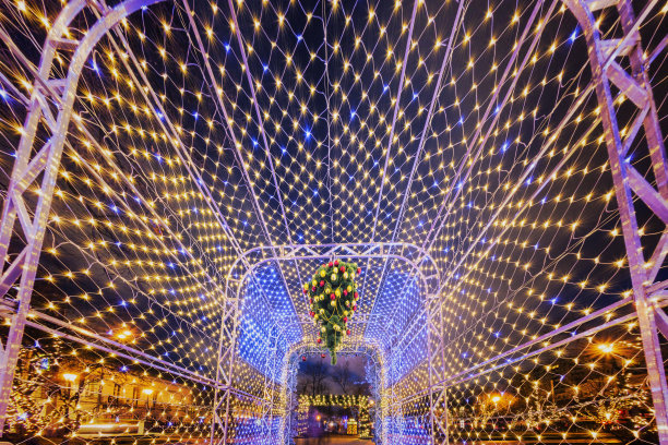 莫斯科的圣诞节装饰。俄罗斯图片下载