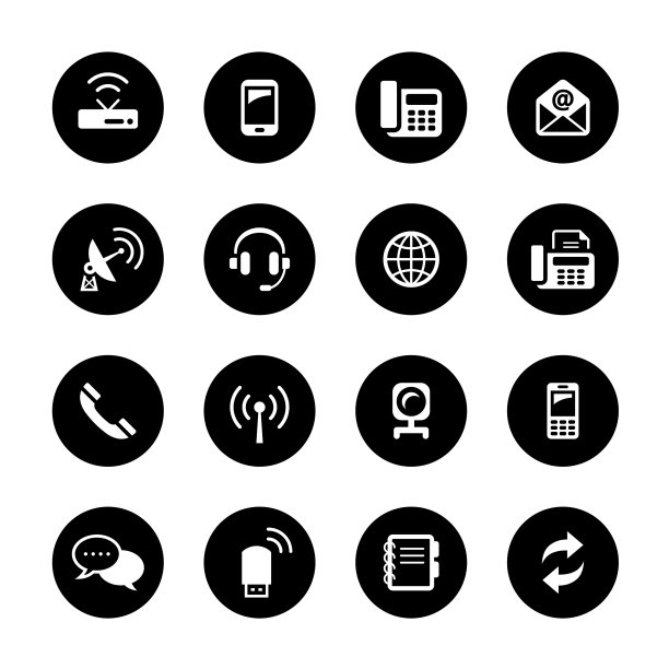 通讯圈图标集图片下载