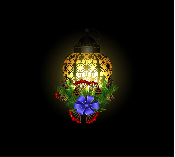 圣诞装饰用街灯图片下载