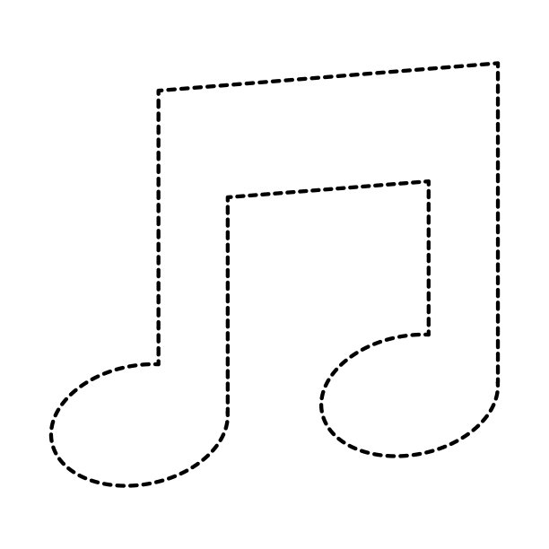 音乐音符孤立图标图片下载