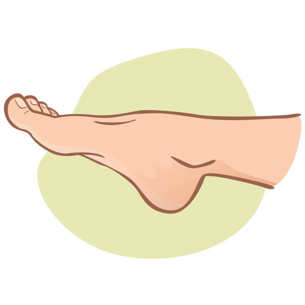 插图人，人脚，白种人，侧视图。理想的目录，信息和机构指南图片下载