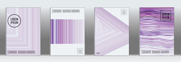 矢量几何线图案海报设计。图片下载