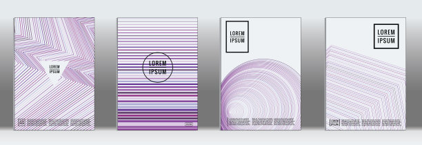 矢量几何线图案海报设计。图片下载