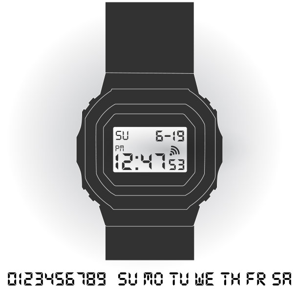电子数字腕表素材图片
