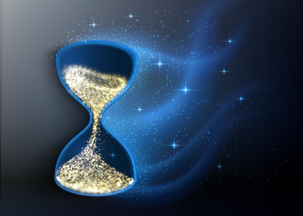 沙漏，抽象的魔法沙钟墙纸。矢量插图。图片下载