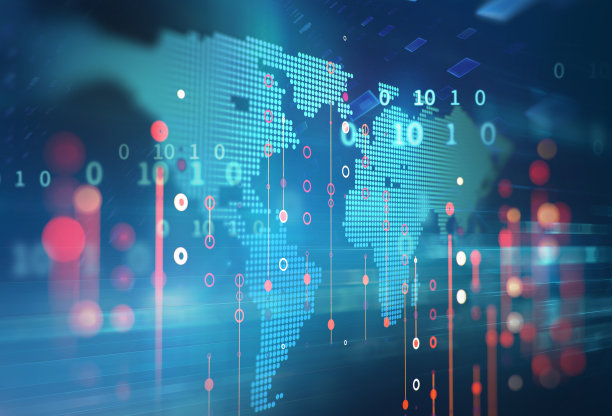 大数据未来可视化抽象插画素材图片