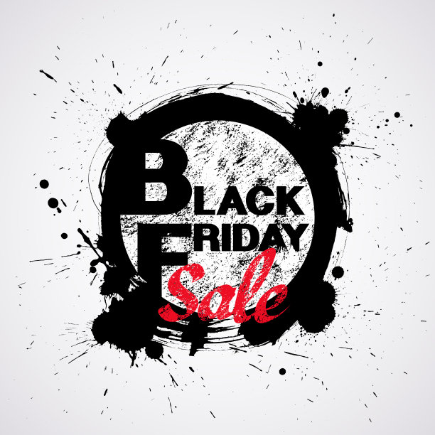 黑色星期五背景[水滴墨海报]图片下载