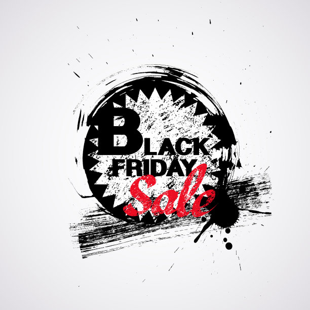 黑色星期五背景[水滴墨海报]图片下载