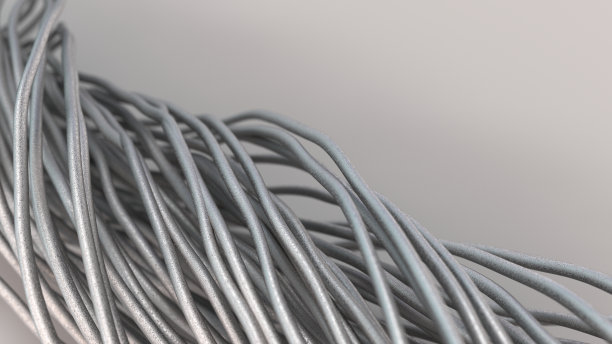 白色表面扭曲的铝线图片下载