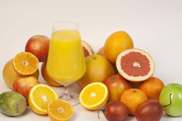 异国水果和果汁图片下载