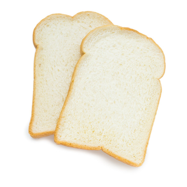 黄油面包，孤立在白色背景上图片下载