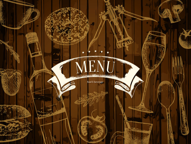 餐厅菜单设计。矢量菜单手册模板，咖啡馆，咖啡馆，餐厅，酒吧图片下载