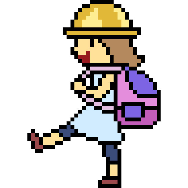 矢量像素艺术卡通图片下载