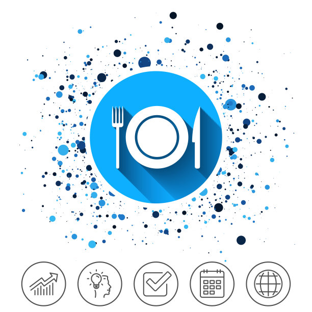 食品标志图标。餐具的象征。刀和叉。图片下载