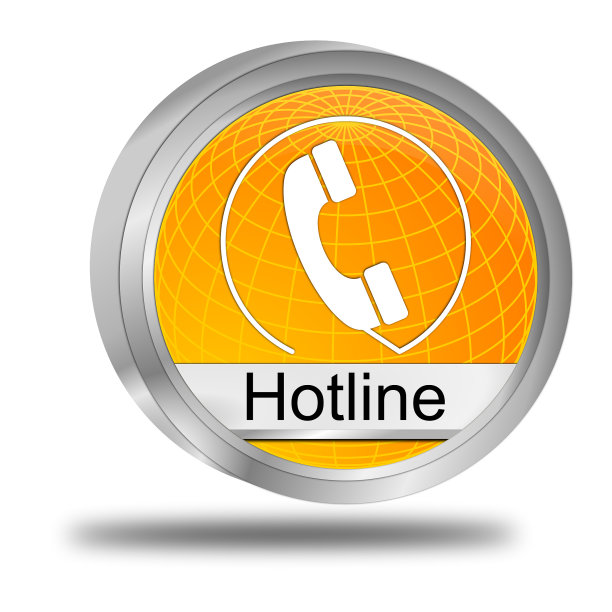 热线按钮- 3D插图图片下载