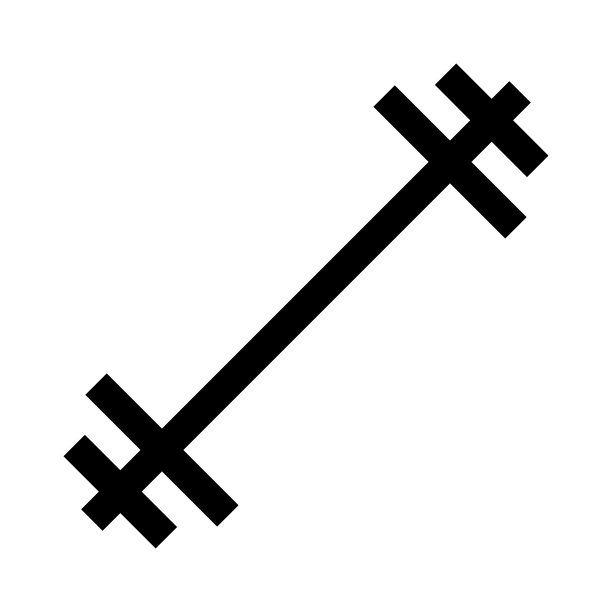 哑铃符号矢量图标图片下载