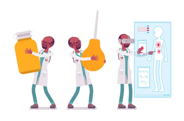 拿着医疗工具的黑人男医生图片下载