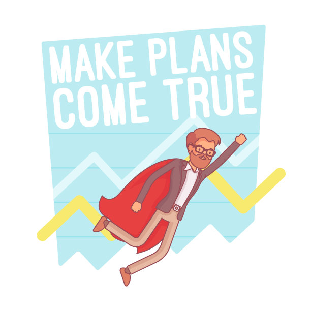 实现计划线性概念插画图片下载