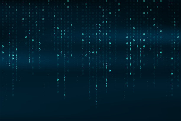 摘要二进制代码的背景。下落，流二进制代码的背景。数字技术的壁纸图片下载